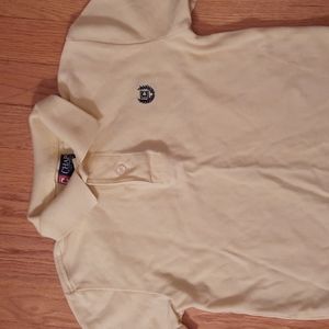 Sz S 8 Chaps yellow polo shirt top short sleeve